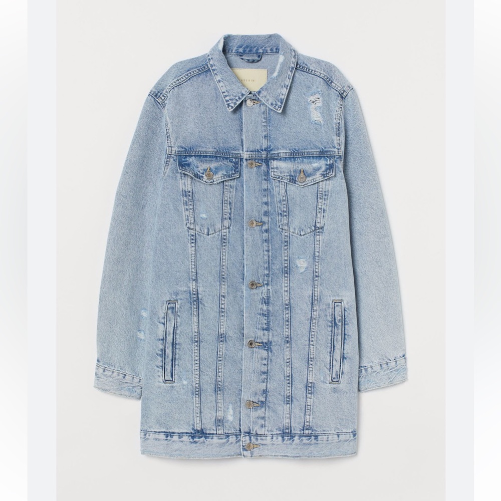 Long Denim Jacket H&M